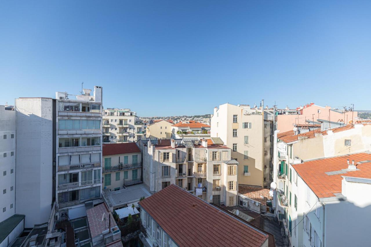 1 Su Ede - Dernier Etage Ascenseur - 1 Min Plage Et Zone Pietonne Nice Exteriér fotografie